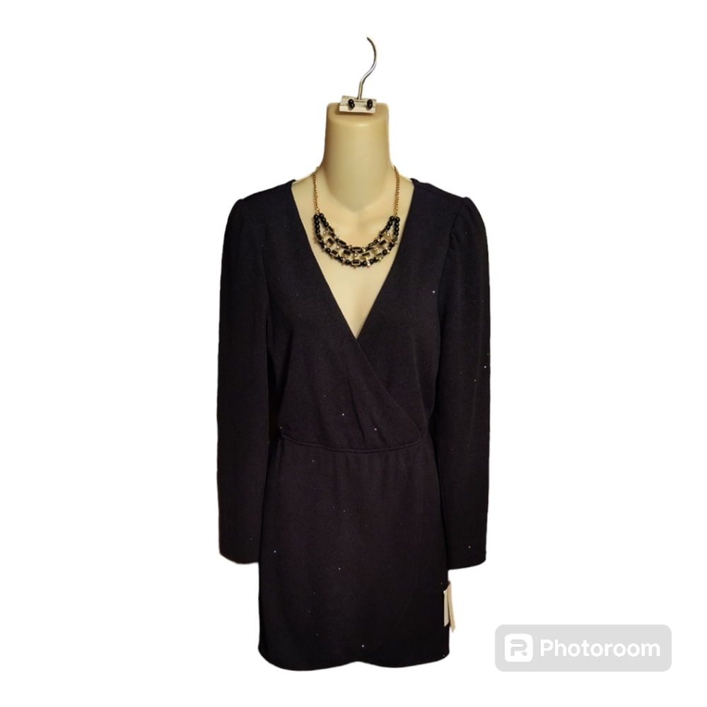 Speechless Black Wrap Dress (Juniors Size Medium)New with tags